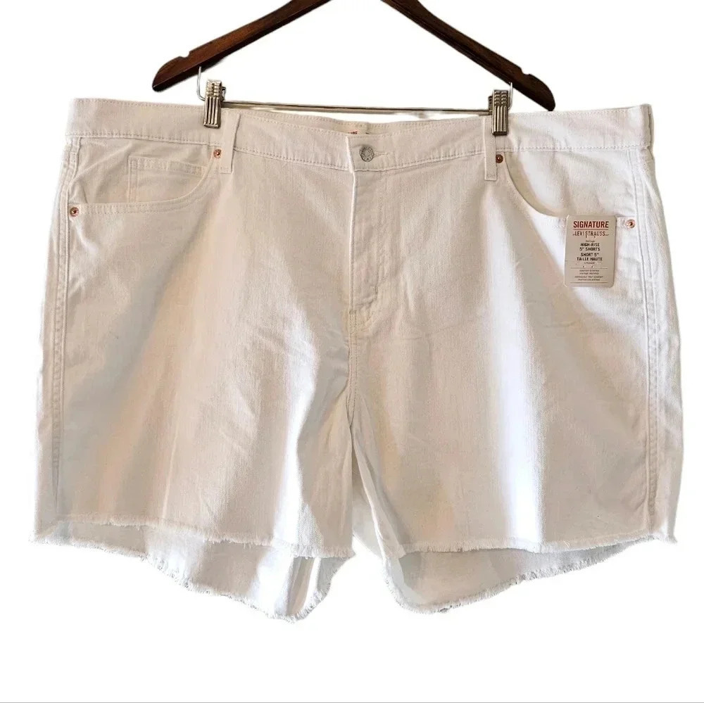 Signature by Levi Strauss & Co. High Rise Plus Size Heritage Denim  Shorts 22W. - Picture 6 of 16